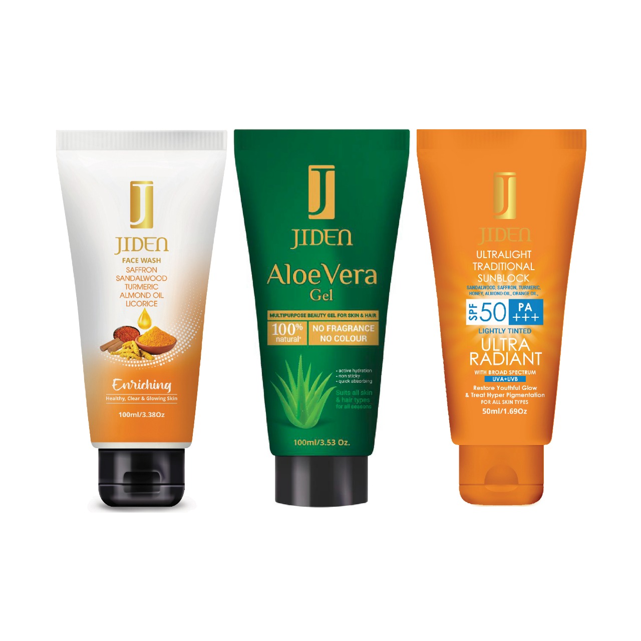 Aloe Vera Gel, Enriching Face Wash And Ultralight Traditional Sunblock Gift Hamper