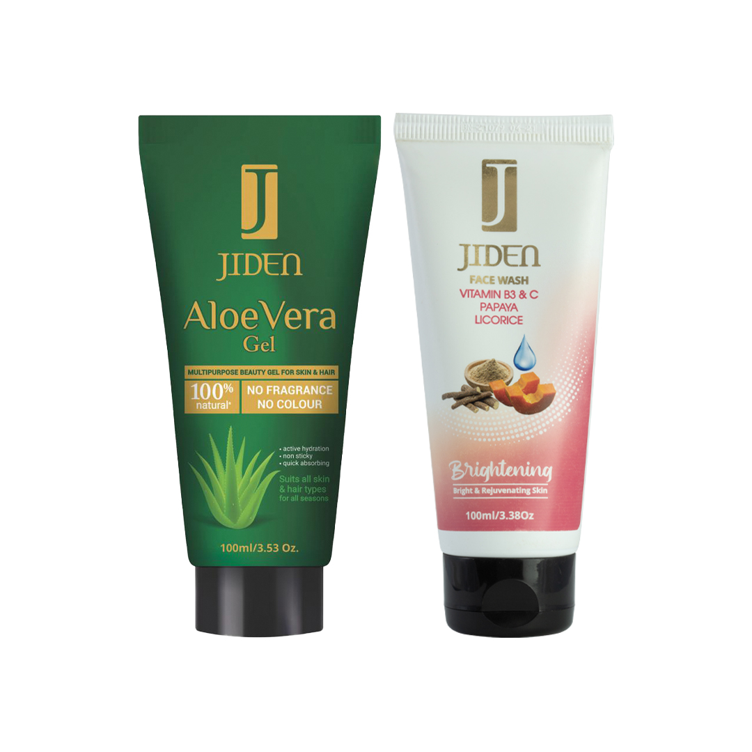 Jiden Aloe Vera Gel 100 G +Jiden Brightening Face Wash 100 Ml