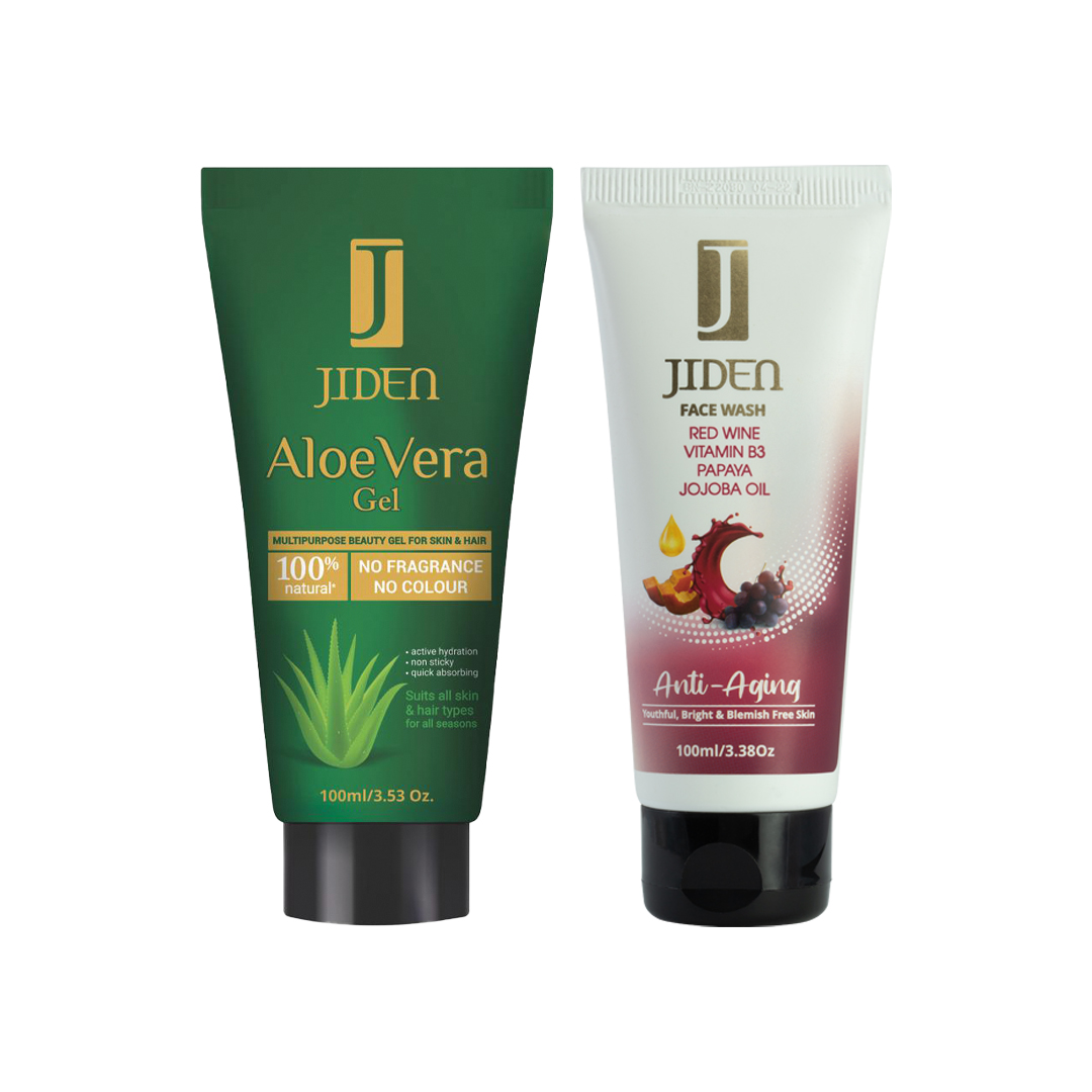 Jiden Aloe Vera Gel 100 G+Jiden Antiaging Face Wash 100 Ml