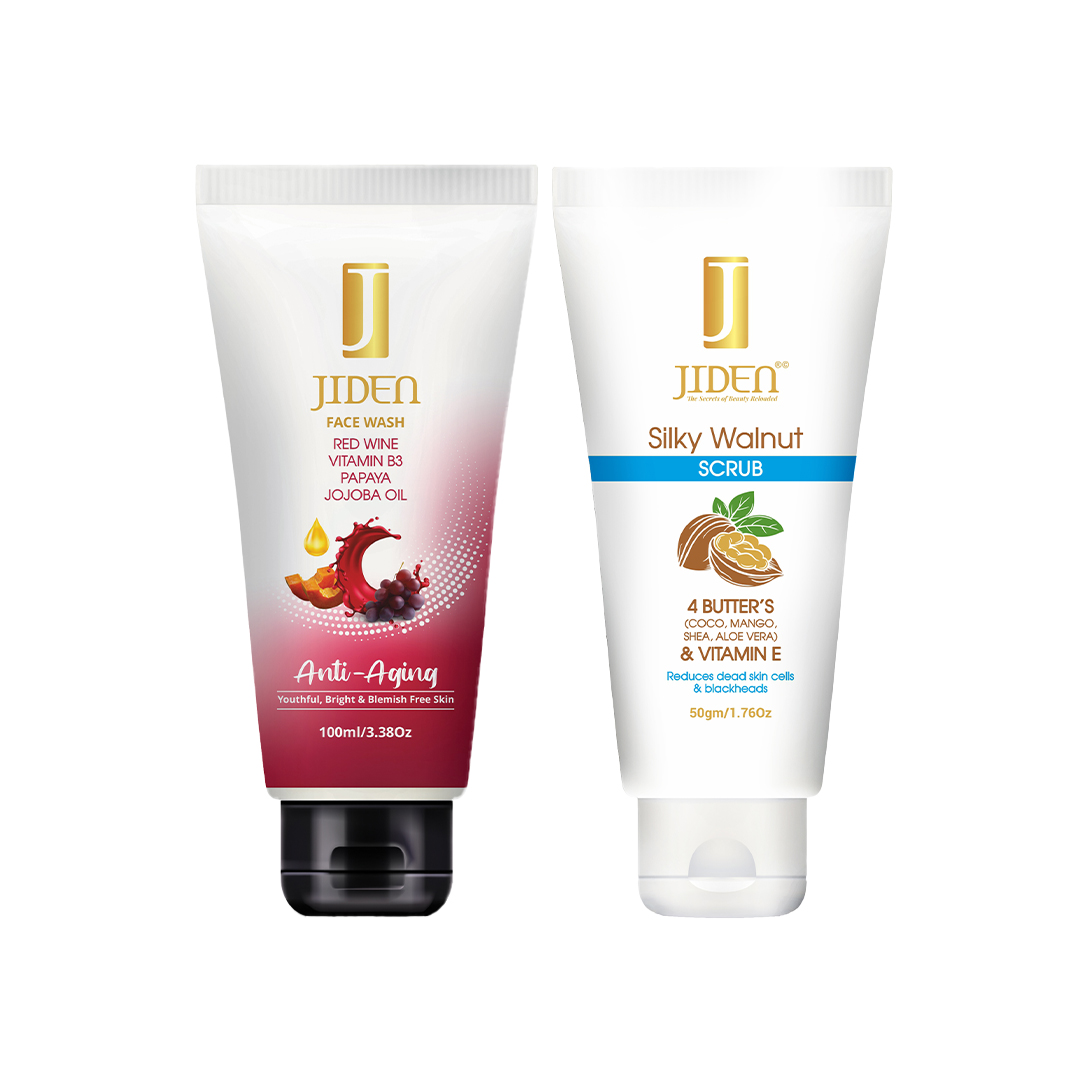 Jiden Antiaging Facewash 100 Ml+Jiden Silky Walnut Scrub 50 G