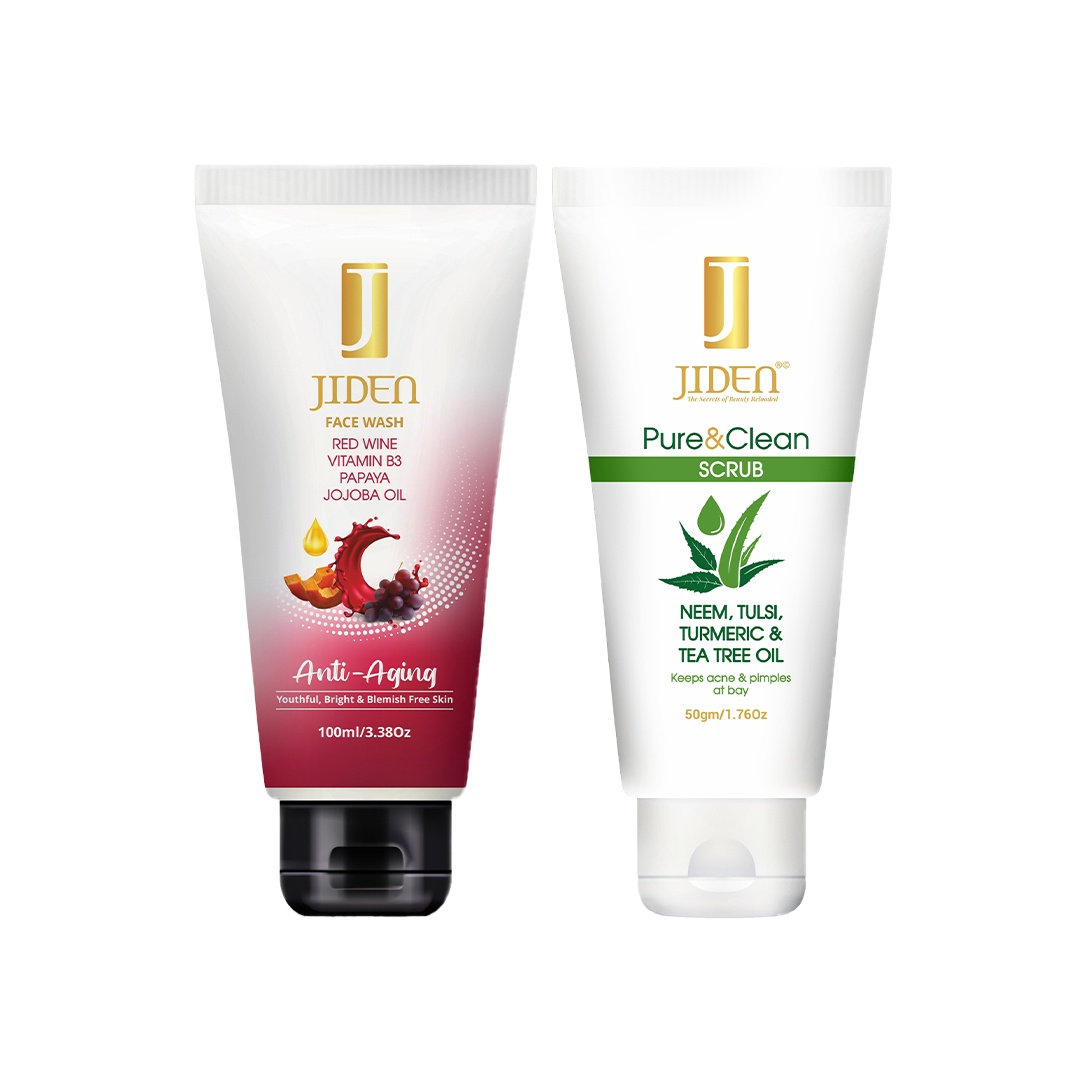 Jiden Antiaging Facewash 100 Ml+Jiden Pure & Clean Scrub 50 G