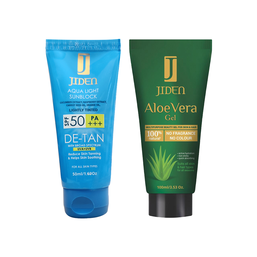 Jiden Aqua Light Sunblock 50 ML+Aloe Vera Gel 100g