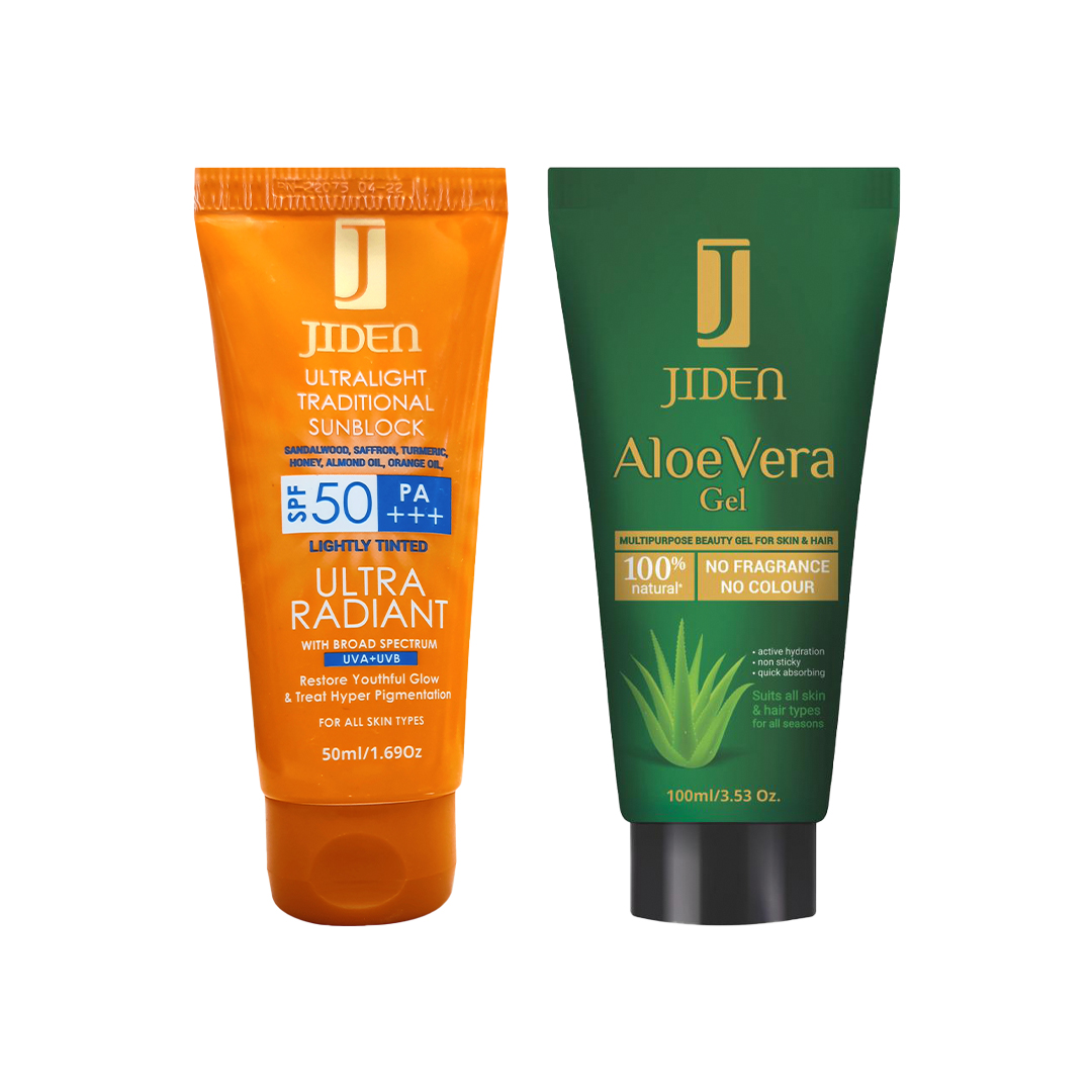 Jiden Ultralight Traditional Sunblock 50 ML+Aloe Vera Gel 100g